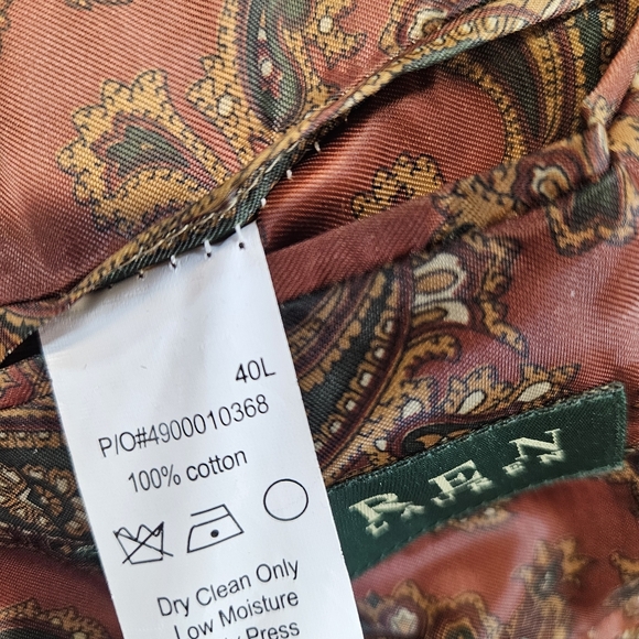 Lauren Ralph Lauren Mens Corduroy Vintage Tan Blazer Sport Coat Jacket 40 Long - Picture 6 of 12